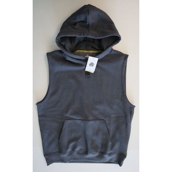 Curry x Under Armour 1389483-025 Men's Sz XL Gray Curry Splash Sleeveless Hoodie - Picture 8 of 11